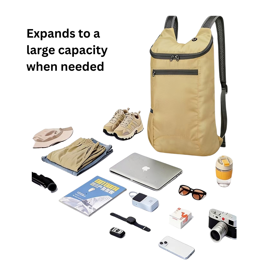 Go Anywhere Foldable Backpack in Butter Yellow