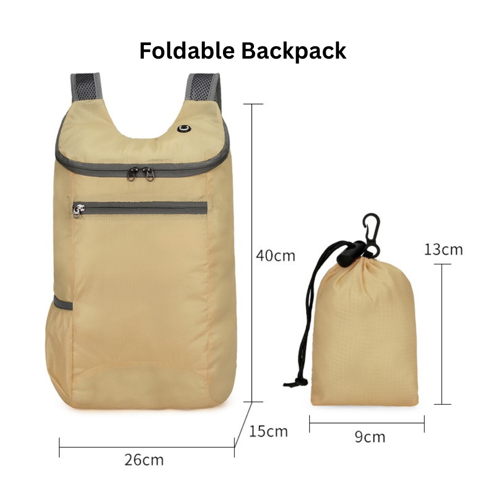 Go Anywhere Foldable Backpack in Butter Yellow