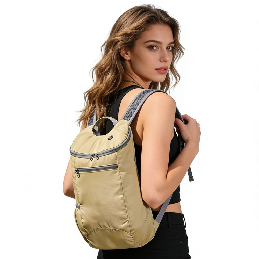 Go Anywhere Foldable Backpack in Butter Yellow