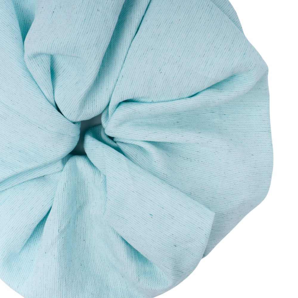 Scrunchie Pouch Hidden Pocket in Sky Blue