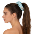 Scrunchie Pouch Hidden Pocket in Sky Blue