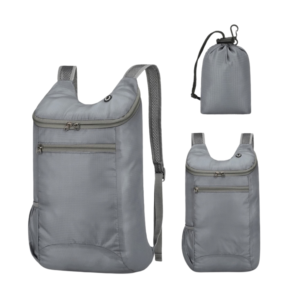 Go Anywhere Foldable Backpack in Grey