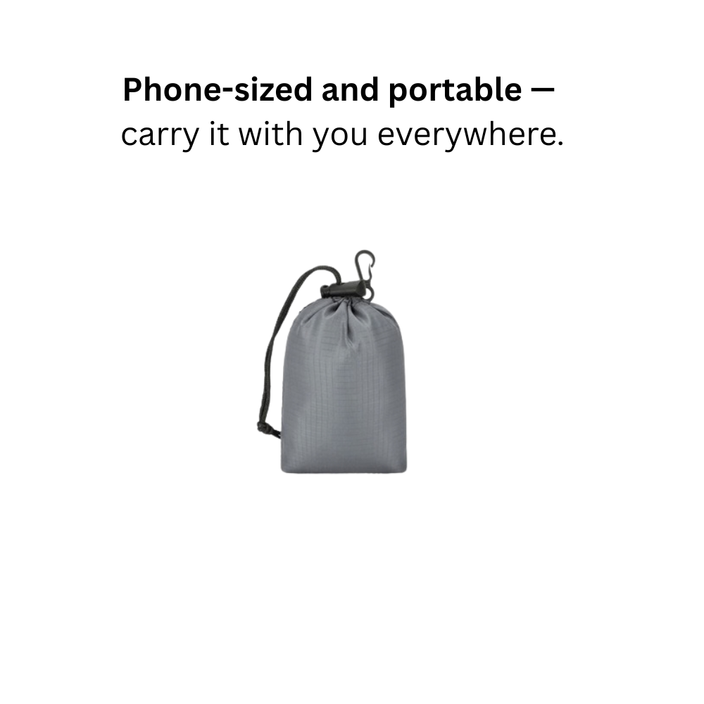 Go Anywhere Foldable Backpack in Grey