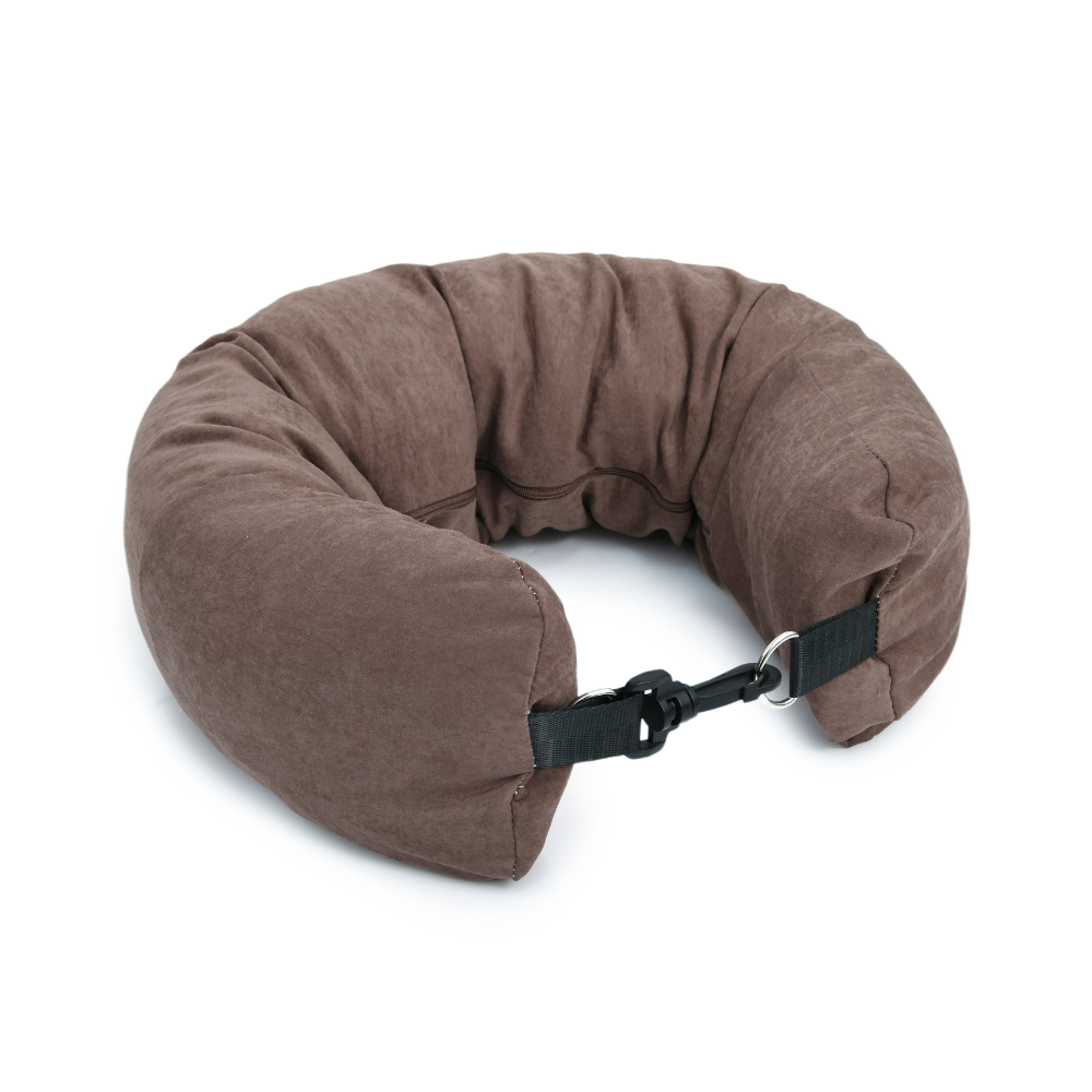 Stuffable Travel Pillow & Packing Cube Extra Luggage Brownie