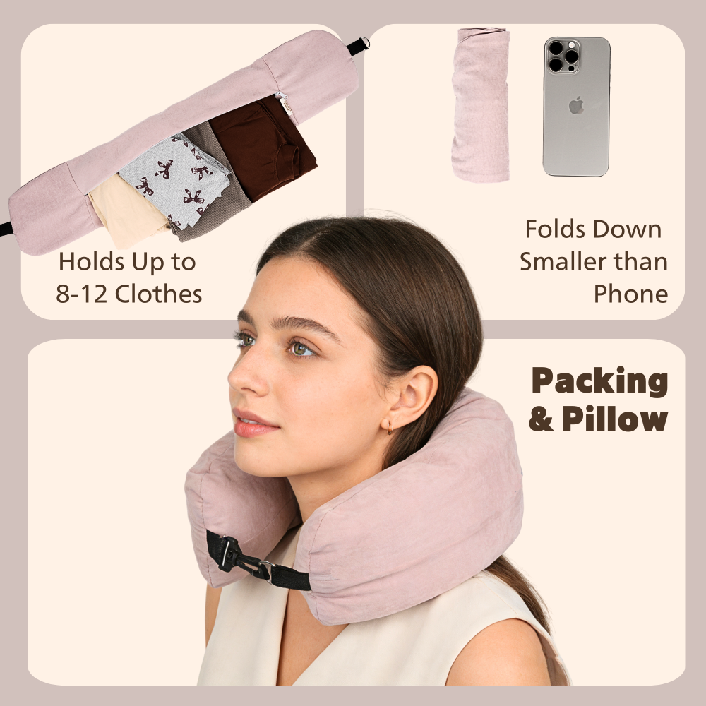 Stuffable Travel Pillow & Packing Cube Extra Luggage