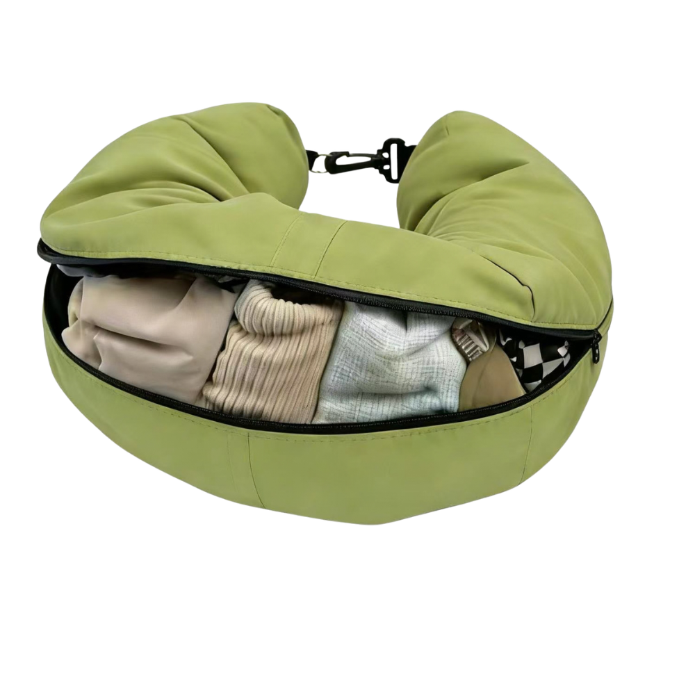 Stuffable Travel Pillow & Packing Cube Extra Luggage Grass Green